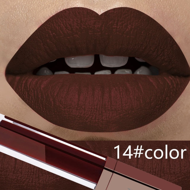 24 Color Make Up Liquid Lipstick Waterproof Mate Red Lip Long Lasting Ultra Matte Lip Gloss Black Blue Nude Lipstick