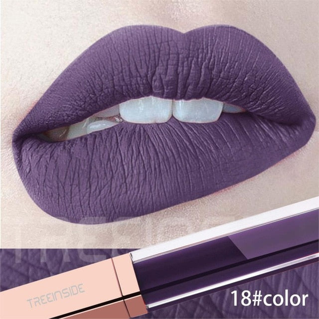 24 Color Make Up Liquid Lipstick Waterproof Mate Red Lip Long Lasting Ultra Matte Lip Gloss Black Blue Nude Lipstick