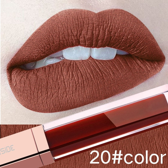 24 Color Make Up Liquid Lipstick Waterproof Mate Red Lip Long Lasting Ultra Matte Lip Gloss Black Blue Nude Lipstick