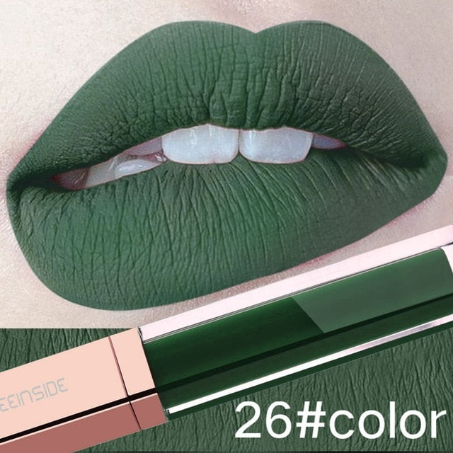 24 Color Make Up Liquid Lipstick Waterproof Mate Red Lip Long Lasting Ultra Matte Lip Gloss Black Blue Nude Lipstick