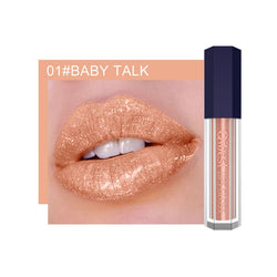 Qibest 12Color Shimmer Lip Gloss Long Lasting Glitter Lipgloss Waterproof Liquid Lipstick Moisturizer Lip Gloss Makeup Lip Tint