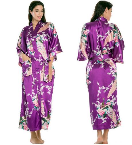 Silk Kimono Robe Bathrobe