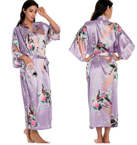 Silk Kimono Robe Bathrobe