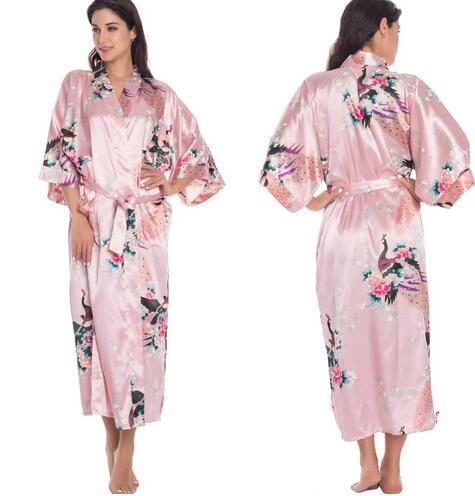 Silk Kimono Robe Bathrobe