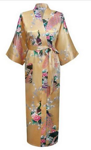 Silk Kimono Robe Bathrobe