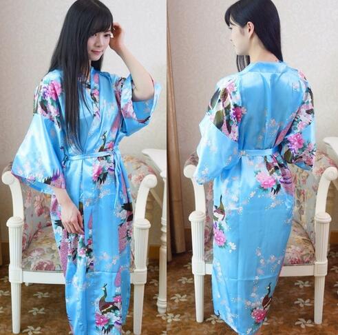 Silk Kimono Robe Bathrobe