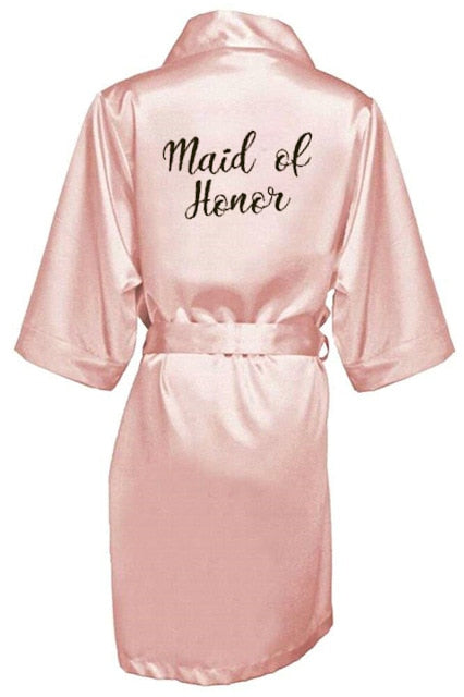 Satin Kimono Bridesmaid Robe