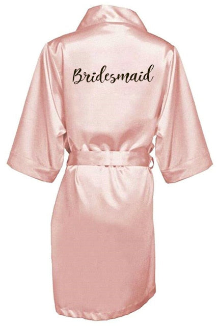 Satin Kimono Bridesmaid Robe