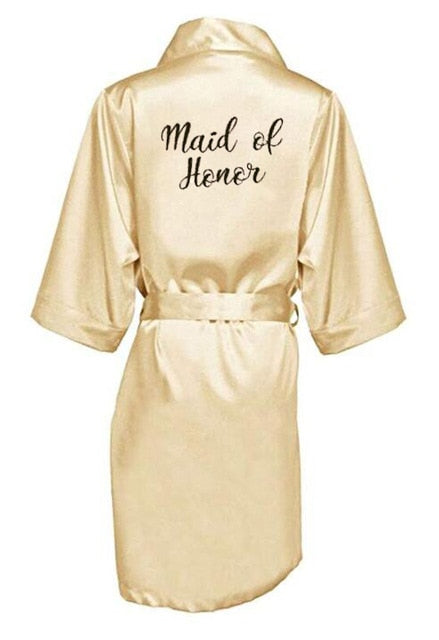 Satin Kimono Bridesmaid Robe