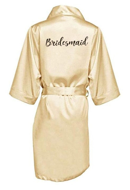 Satin Kimono Bridesmaid Robe