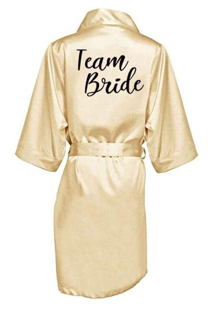 Satin Kimono Bridesmaid Robe