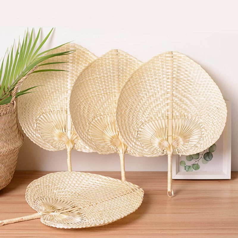 Pushan Arts Fan Peach Shaped Bamboo