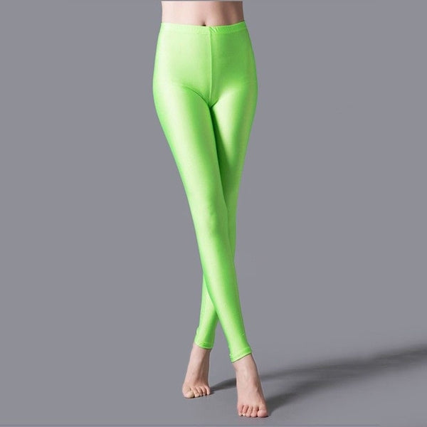 CUHAKCI Women Shiny Pant Leggings