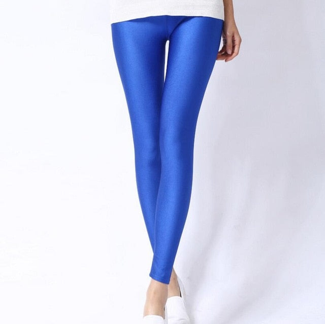 CUHAKCI Women Shiny Pant Leggings