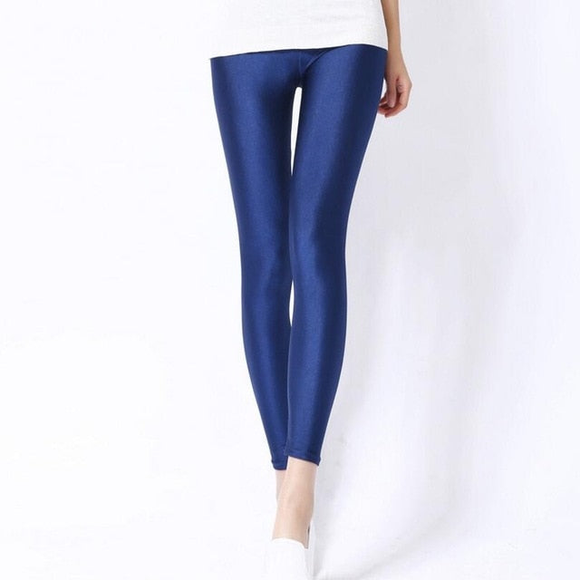 CUHAKCI Women Shiny Pant Leggings