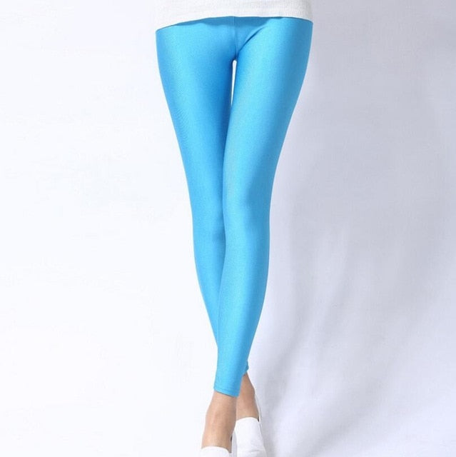 CUHAKCI Women Shiny Pant Leggings