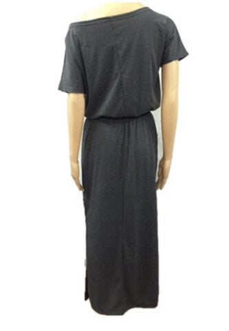 Maxis Short Sleeve Dress with Side Slit