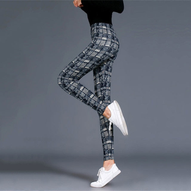 Plaid Leggings Women