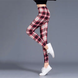 Plaid Leggings Women