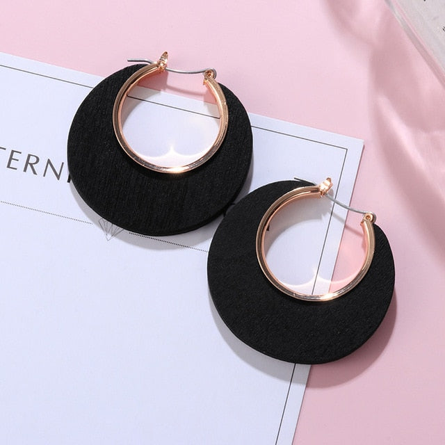 POXAM New Korean Statement Earrings for women Black Cute Arcylic Geometric Dangle Drop Gold Earings Brincos 2020 Fashion Jewelry