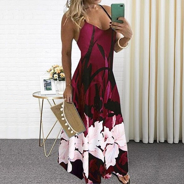 Summer floral Printed Long Dress