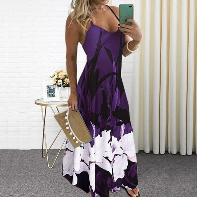 Summer floral Printed Long Dress