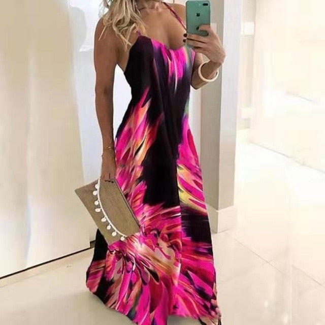 Summer floral Printed Long Dress