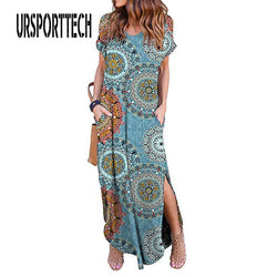 Sexy Women Dress Plus Size 5XL Summer 2020 Casual Short Sleeve Floral Maxi Dress For Women Long Dress Free Shipping Lady Dresses