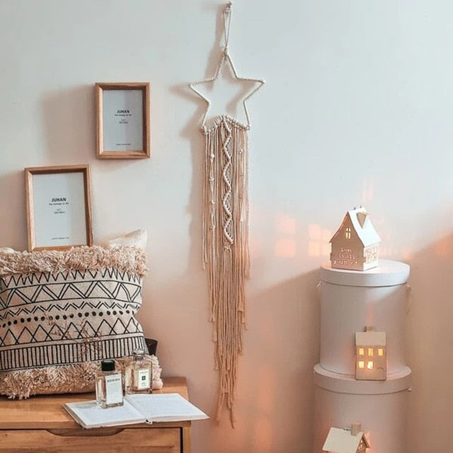 Dream Catcher Bedroom Wall Macrame