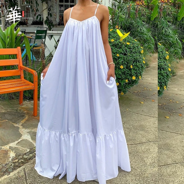 Sexy Summer Dress Women White Maxi Dresses for Women Party Long Dress Backless Dresses Plus Size Clothing Woman Dress Vestidos