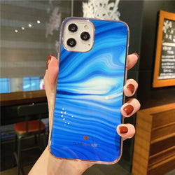 Glitter Gradient Marble Texture Phone Case For iPhone 11 12 11Pro Max XR XS Max X 7 8 Plus 11Pro 12 Shockproof Bumper Back Cover