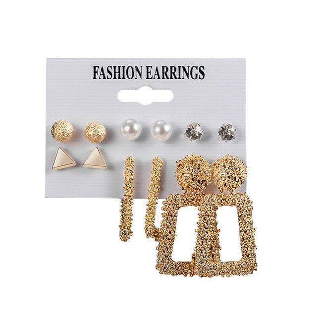 12 Pairs/Set Women's Earrings Jewelry