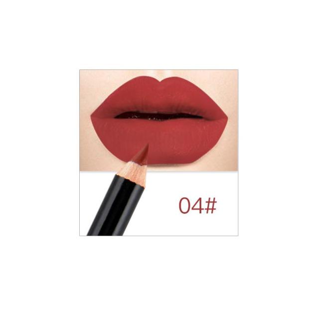 12 Colors Sexy Matte Lip Stick Lipliner Lip Liner Pencil Matt Lipsliner Pen Set Beauty Makeup Tool Cosmetic TXTB1