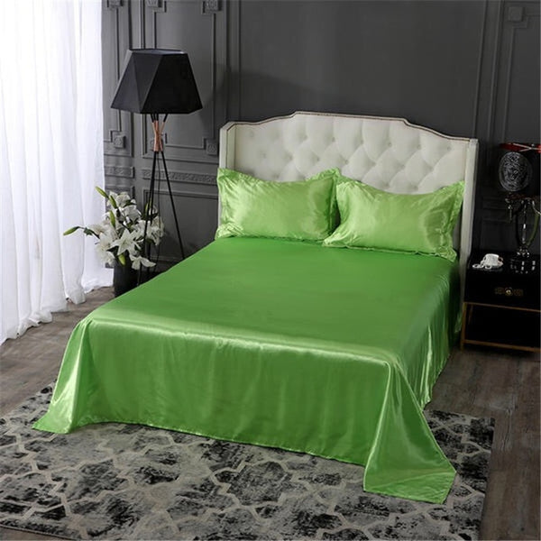 Luxury Satin Silk Flat Bed Sheet