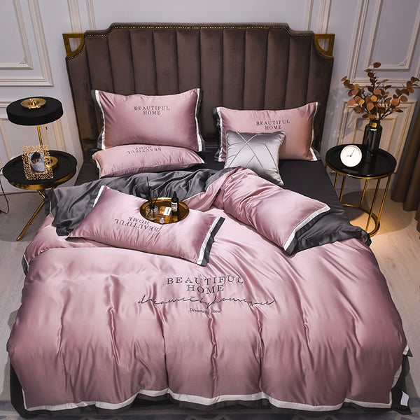 Luxury Bedding Set With Silk Embroidery