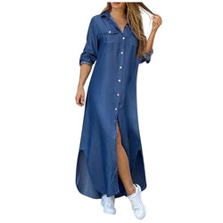 Long Sleeve Denim Dress 2021