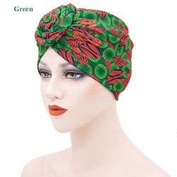 Indian arab wrap women head scarf turban caps trendy printed hijab bonnet Bohemian ethnic inner hijabs for cap muslim headdress