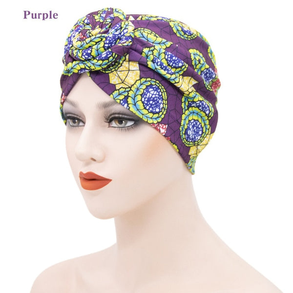 Indian arab wrap women head scarf turban caps trendy printed hijab bonnet Bohemian ethnic inner hijabs for cap muslim headdress