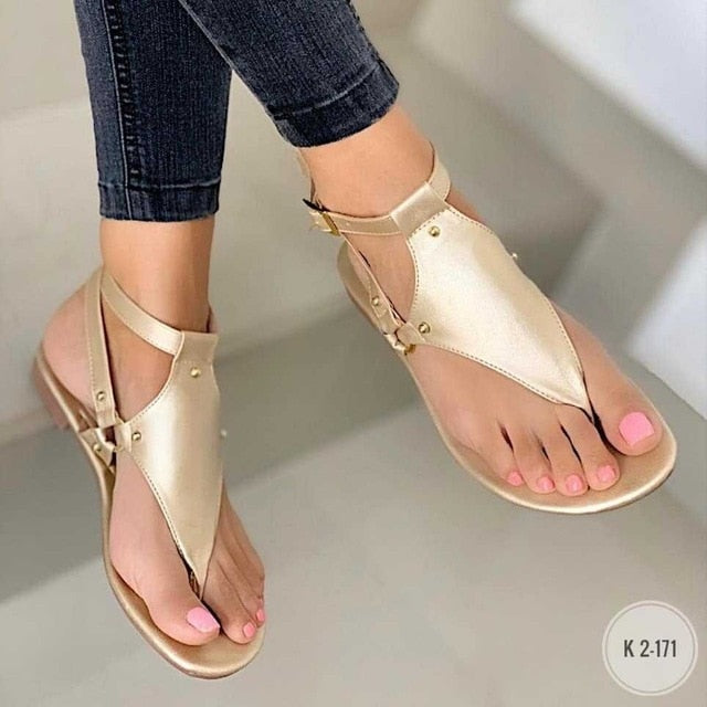 Summer Women's Sandals Fashion Rhinestone Fat Bottom Female Clip Toe Shoes Outdoor Beach Ladies Sandal Woman New