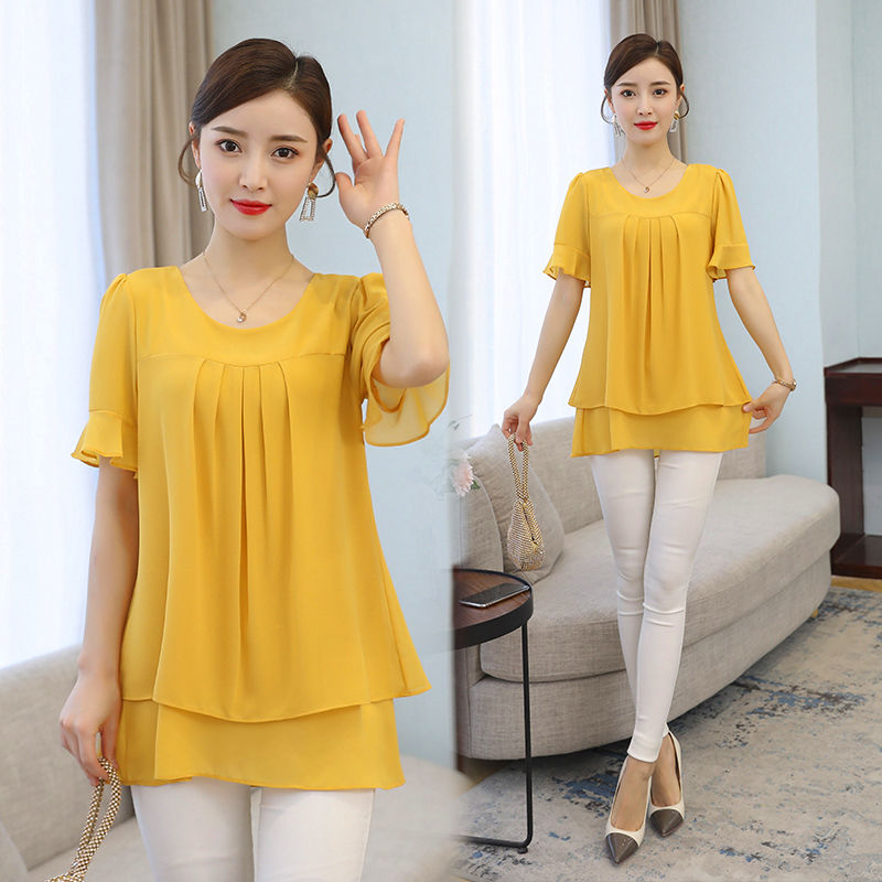 Mid-length Chiffon Blouse