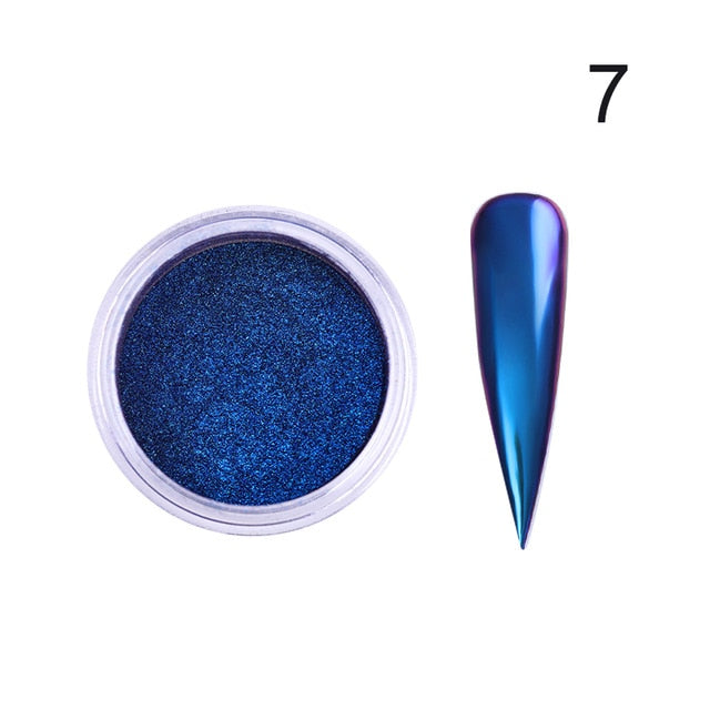 1 Box Mirror Nail Powder Glitter Dust Metallic Colorful Glitter Metal Effect Nail Art UV Gel Polish Chrome Pigment Dust Powder