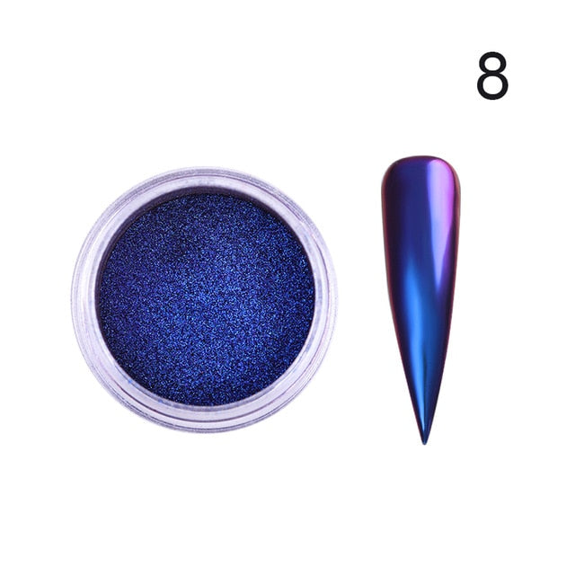 1 Box Mirror Nail Powder Glitter Dust Metallic Colorful Glitter Metal Effect Nail Art UV Gel Polish Chrome Pigment Dust Powder