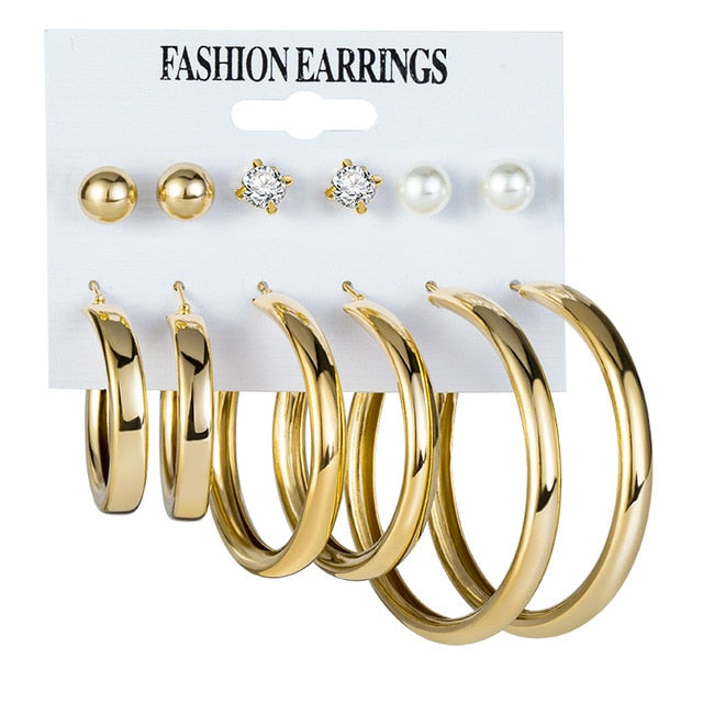 12 Pairs/Set Women's Earrings Jewelry