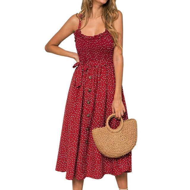 Womens Long Dress Summer V-neck Boho Belted Maxi Dress Casual Sexy Party Dress Ladies Bohemian Beach Holiday Sundress