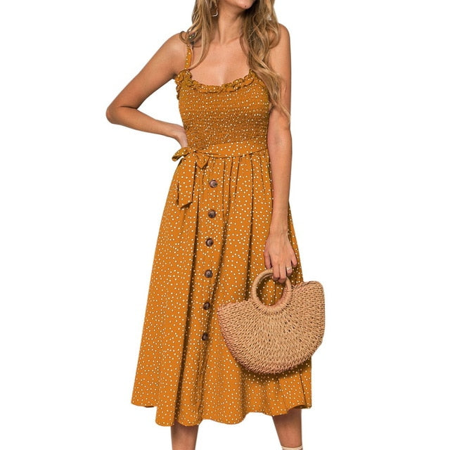 Womens Long Dress Summer V-neck Boho Belted Maxi Dress Casual Sexy Party Dress Ladies Bohemian Beach Holiday Sundress