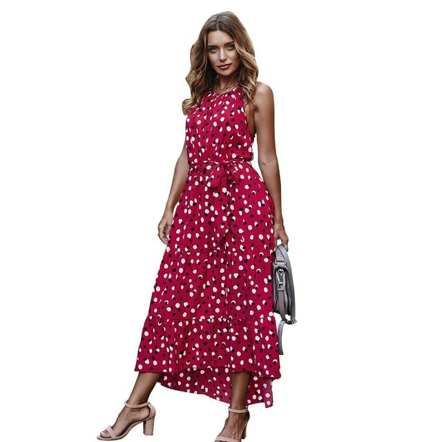 Maxi Belted Dress Casual Sexy Party Dress