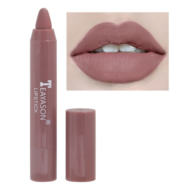 12 Colors Velvet Matte Lipsticks Pencil Waterproof Long Lasting Sexy Red Lip Stick on-Stick Cup Makeup Lip Tint Pen Cosmetic