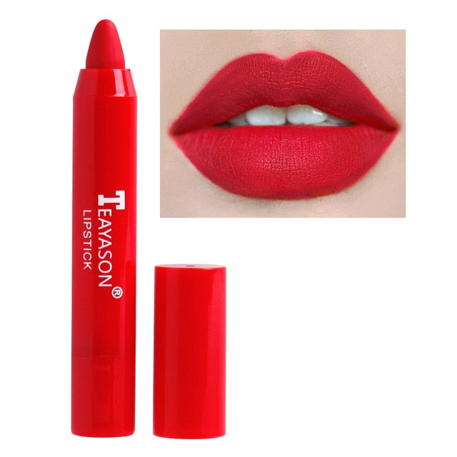 12 Colors Velvet Matte Lipsticks Pencil Waterproof Long Lasting Sexy Red Lip Stick on-Stick Cup Makeup Lip Tint Pen Cosmetic