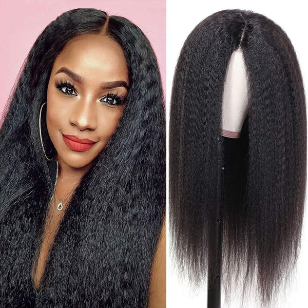 AZqueen Synthetic Wigs Yaki Straight Hair Wig For Women 30inch Long Afro Hair Heat Resistant Fiber African Wig