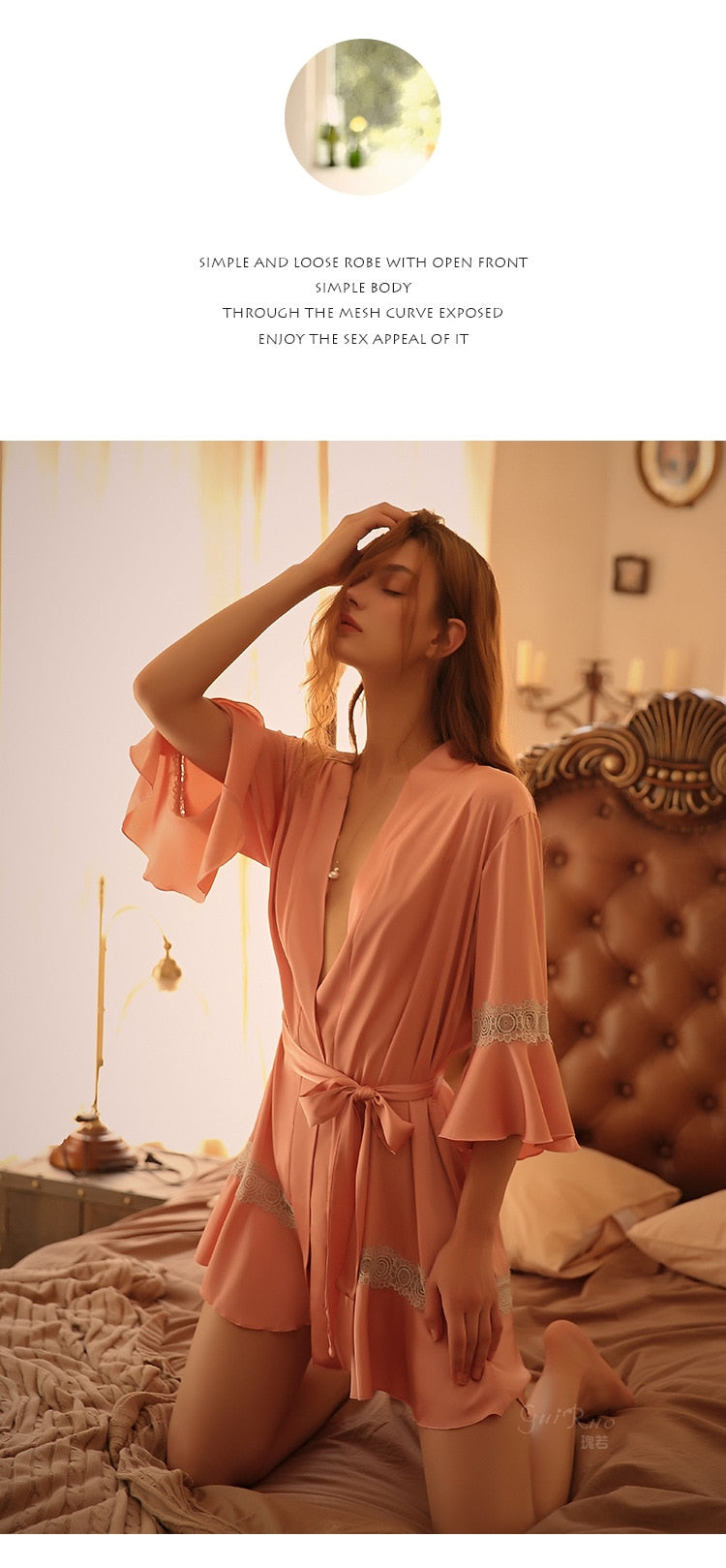 Silk Stitching Bathrobe